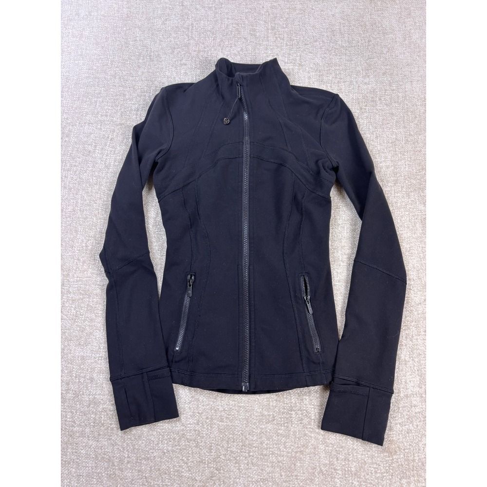 Lululemon Define Jacket Black Luon Full Zip Yoga Workout Top Size 2